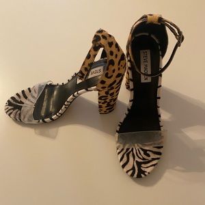 Steve Madden animal print heels size 8